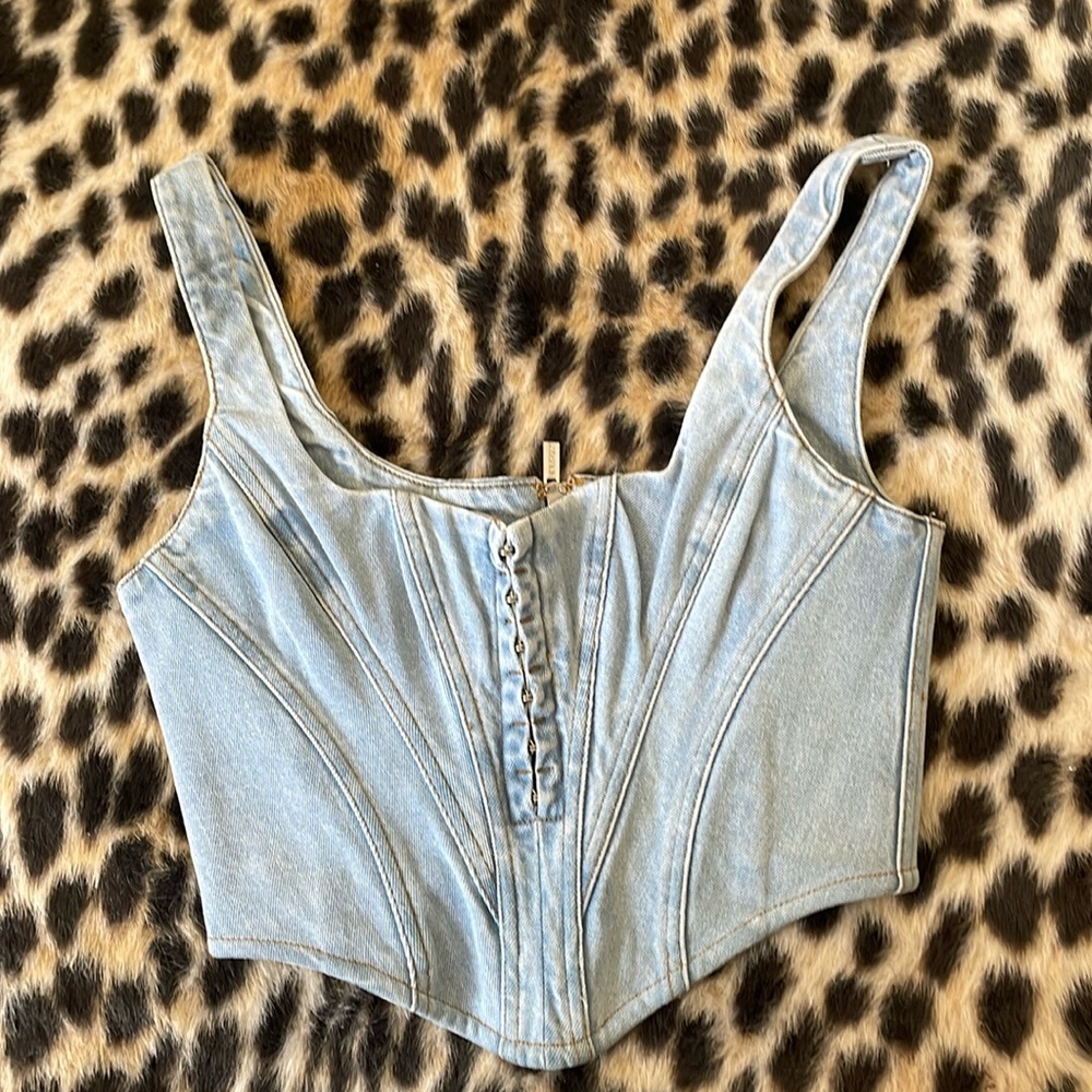 House of CB Denim Bustier
